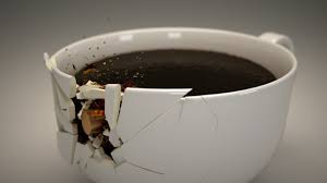 cracked coffee cup